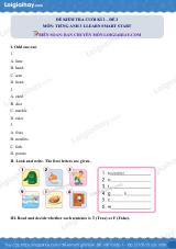Đề thi học kì 2 Tiếng Anh 3 iLearn Smart Start - Đề số 2